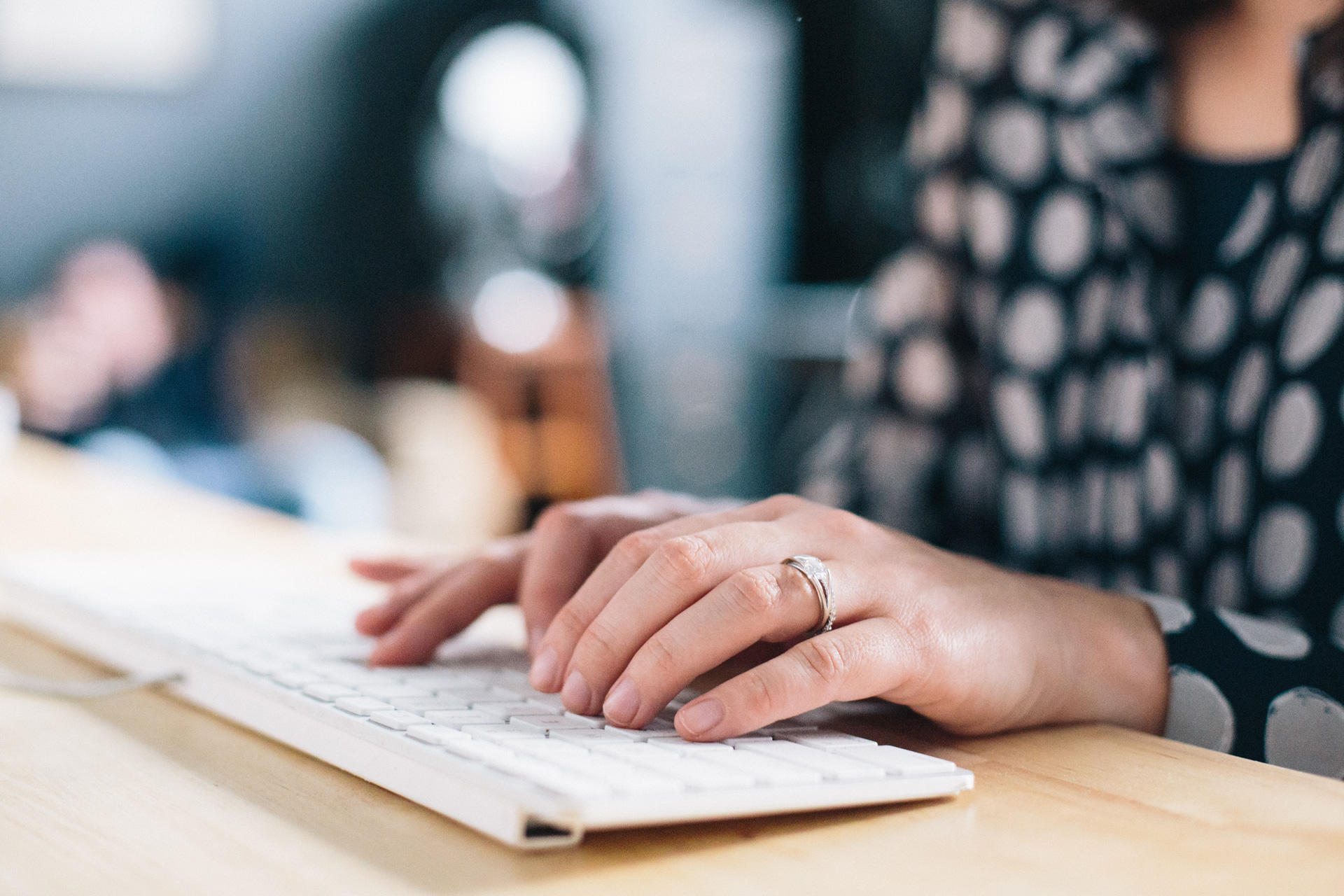 Woman working on computer