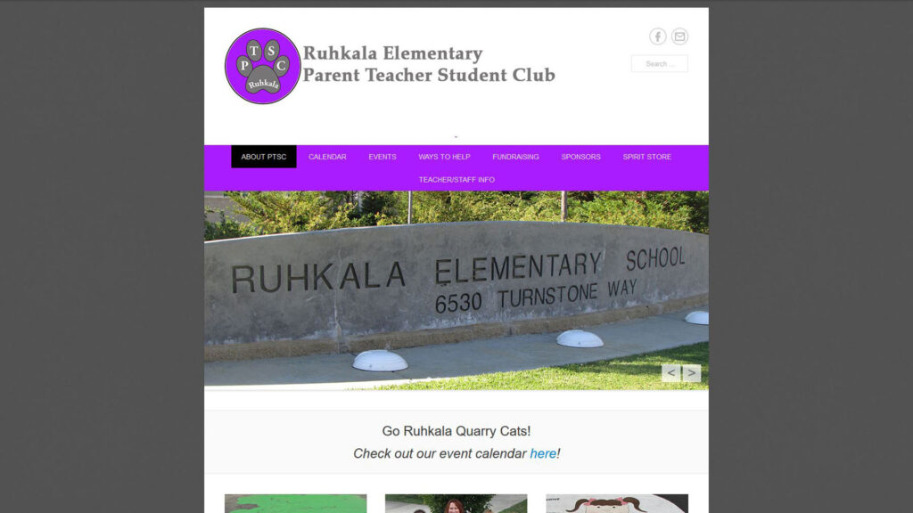 screenshot of ruhkalaptsc website